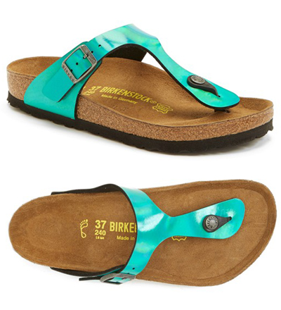 turquoise birkenstock gizeh