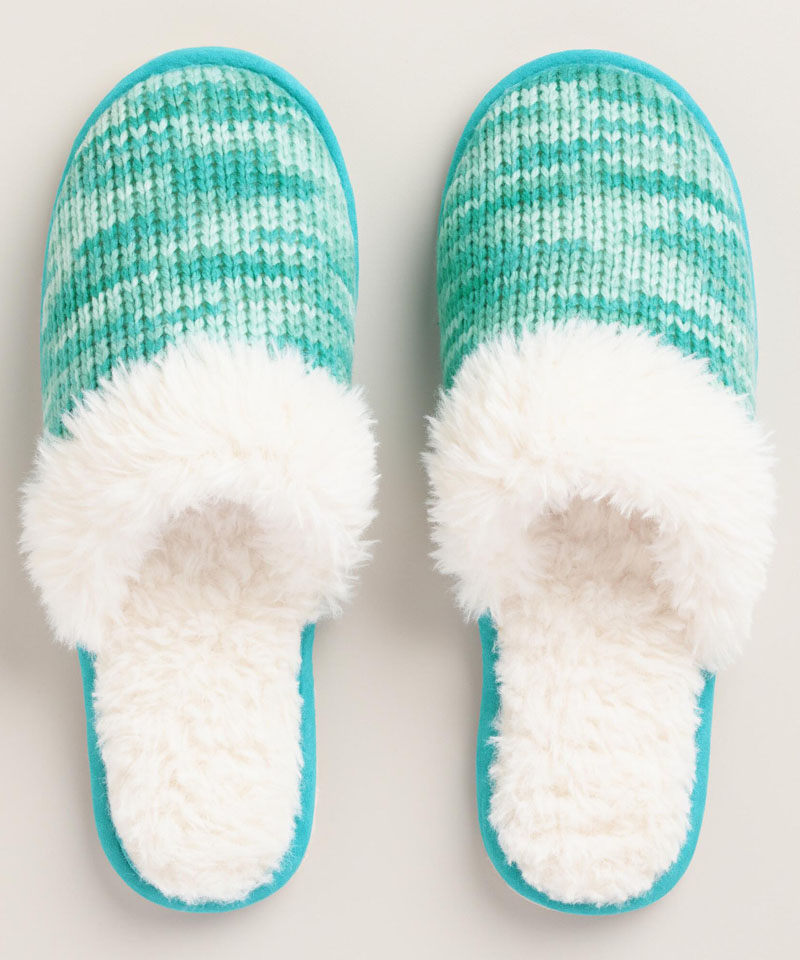 slippers turquoise