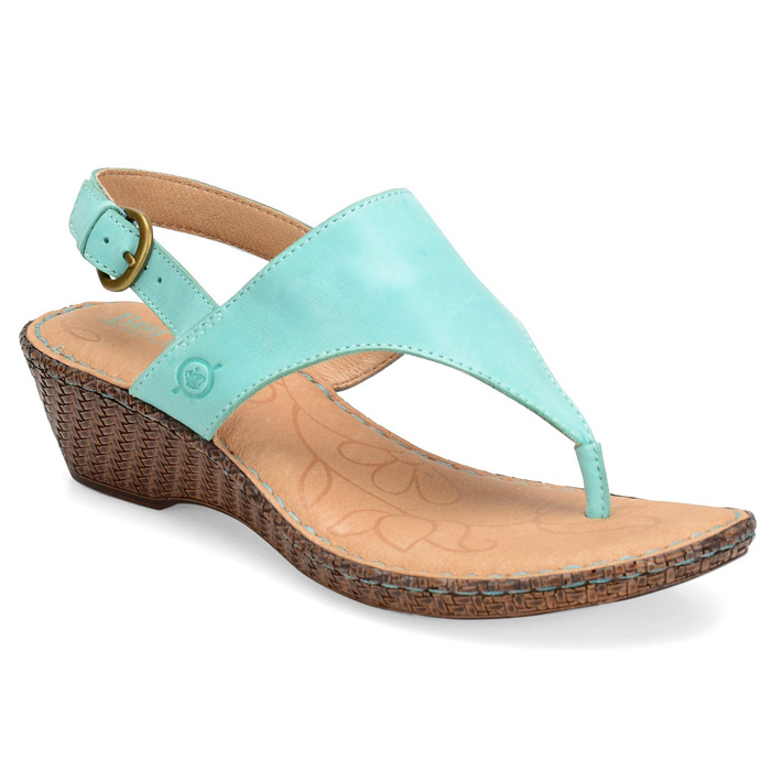 turquoise slide sandals