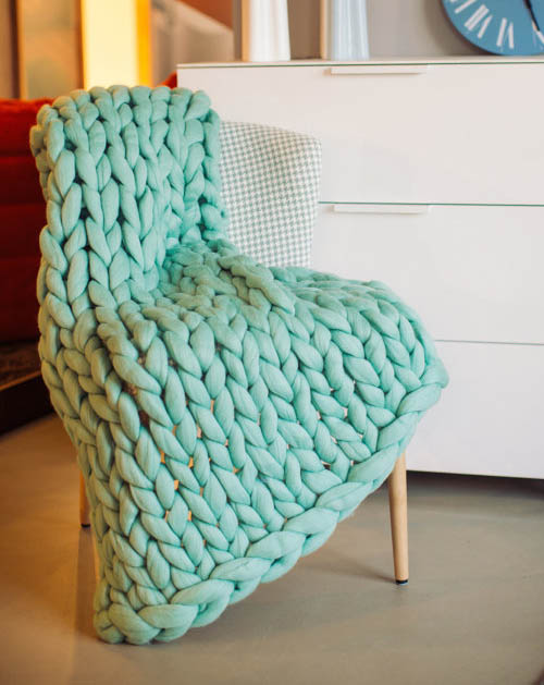 Aqua Blue Chunky Knit Blanket Everything Turquoise