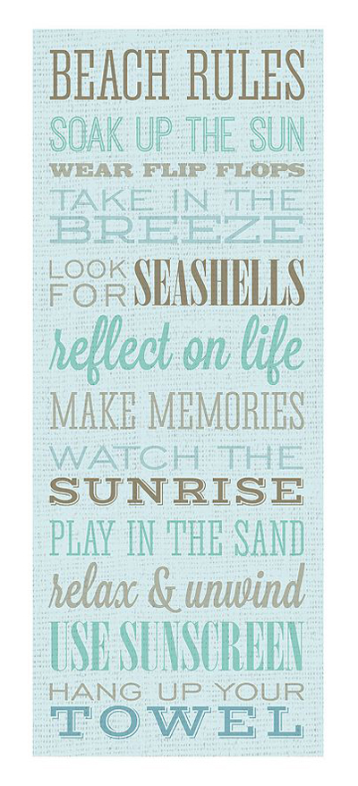 Beach Rules Canvas Wall Art | Everything Turquoise